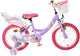 Volare unicorn kinderfiets - meisjes - 16 inch - paars - twee handremmen