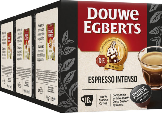 Douwe egberts espresso intenso dolce gusto koffiecups - 3 x 16 stuks