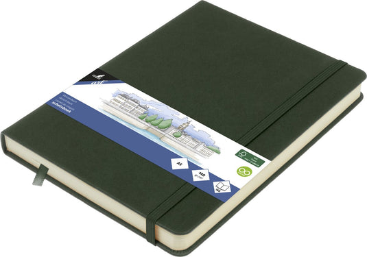 Kangaro schetsboek - a5 - forest green - pu-hardcover - met elastiek en leeslint - k-861228