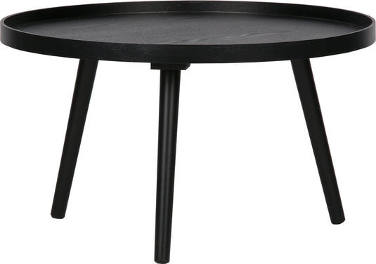 Woood mesa bijzettafel l - hout - zwart - 34xø60