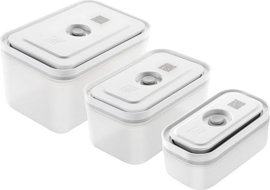 Zwilling fresh save vacuüm vershoudbakjes - opbergdozen - 3-delige set - s 300ml - m 900ml - l 2000ml - kunststof