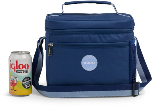 Igloo - lunch square 9 - blauw – compacte koeltas voor lunch onderweg