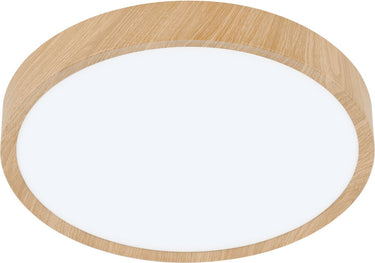 Eglo musurita plafondlamp - badkamer - led - ø 34 cm - natuurlijke houtlook