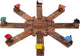 Engelhart mexican domino – houten strategiespel – mexican train dominospel – gezelschapsspel – logisch denkspel – acaciahout –