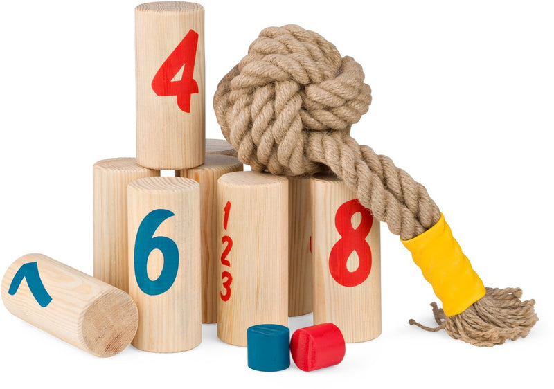 Load image into Gallery viewer, Bs toys – knapsack werpspel – behendigheidsspel voor buiten – vanaf 8 jaar - buitenspeelgoed - familiespel - houten speelgoed - buitenspel

