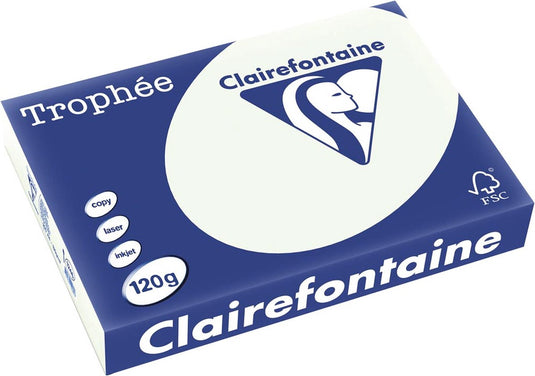 Clairefontaine trophée pastel, gekleurd papier, a4, 120 g, 250 vel, lichtgroen