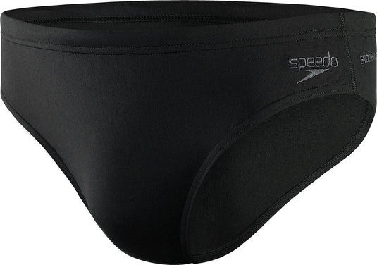 Speedo eco+ brief 7 cm heren - zwembroek heren - chloorbestendige zwemslip heren - strakke sportzwembroek met trekkoord - zwart - s