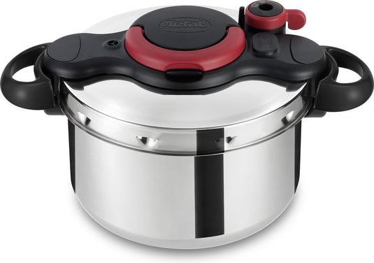 Tefal clipso minut easy - snelkookpan - 6l - ø 22 cm - geschikt voor inductie - met stoommand