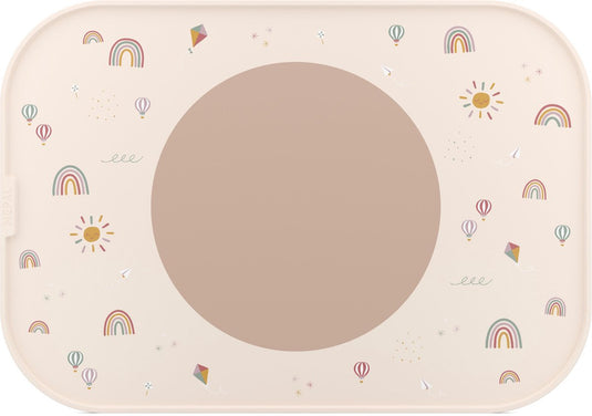 Mepal mio placemat - antislip cirkel houdt alles op z'n plek - vaatwasmachinebestendig - sunshine rainbow