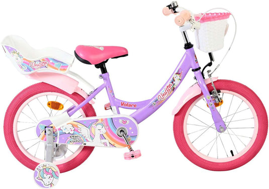 Volare unicorn kinderfiets - meisjes - 16 inch - paars