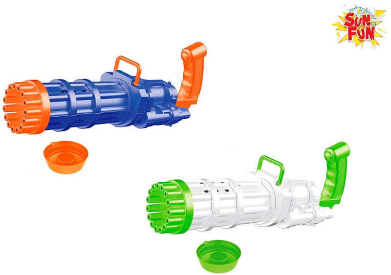 Load image into Gallery viewer, Van manen bellenblaaspistool speelgoed sun fun 19cm met bellenblaas - kleurrijk plezier.
