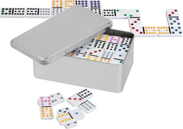 Philos domino dubbel 12 in metalen box