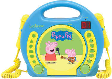 Lexibook peppa pig draagbare cd-speler met 2 meezingmicrofoons