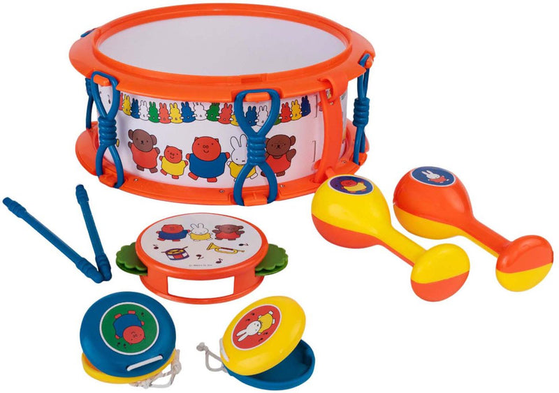 Load image into Gallery viewer, Rubo toys nijntje muziekset - tamboerijn - trommel - klappertjes - sambaballen - speelgoedinstrumenten

