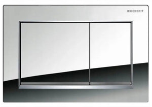 Geberit sigma20 bedieningsplaat - 2-toets spoeling - rechthoekige knoppen - gl.chr. matchr. gl.chr.