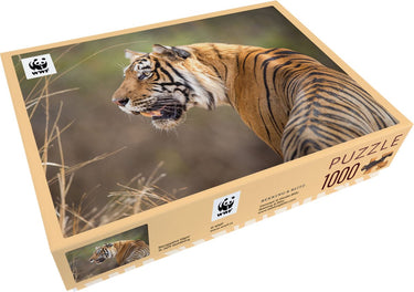 Bekking blitz - puzzel - 1.000 stukjes - kunst - fotokunst - dieren - bengaalse tijger, jeff goldberg, wereld natuurfonds