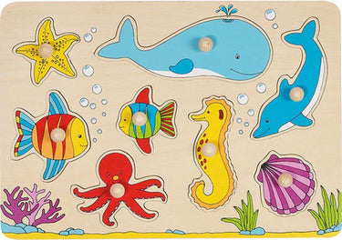 Goki noppenpuzzel onderwaterwereld, 8st.