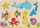 Goki noppenpuzzel onderwaterwereld, 8st.