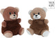 Take me home knuffelbeer pluche 14 cm bruin geborduurd detail.