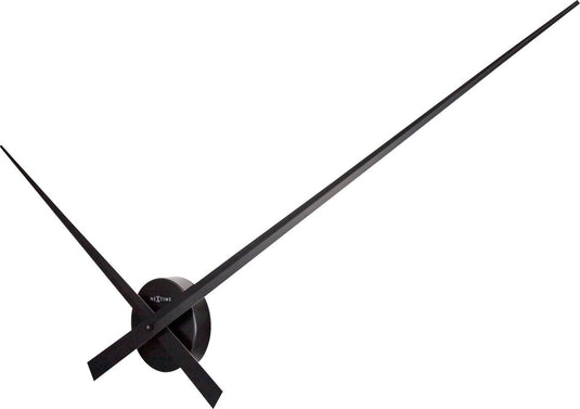 Nextime hands – wandklok – 85 cm – aluminium – zwart