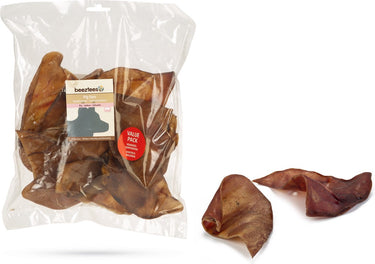 Beeztees varkensoren natuurlijke snack - hondensnacks - kauwsnack hond - voordeelverpakking - 10st
