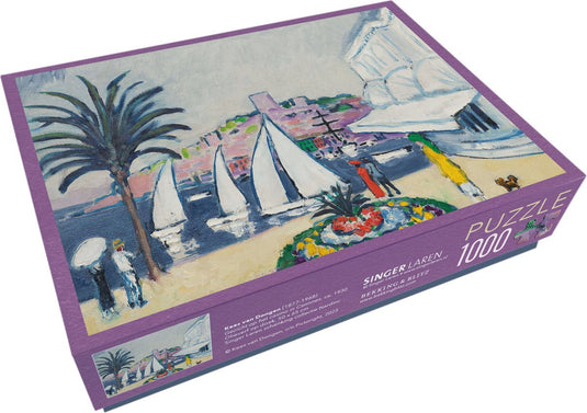 Bekking blitz - puzzel - 1.000 stukjes - kunst - gezicht op het casino in cannes - kees van dongen - singer museum laren