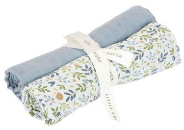 Little dutch swaddle - blauw - maat 70 cm - forest friends - forest adventure