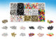 Grafix mega assortiment letterkralen hartjeskralen | sieraden maken voor meisjes | 15 verschillende soorten | abc kralen in opbergbox