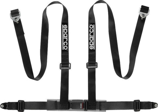 Sparco 4-punts sportgordel - zwart - incl. bekkenbeschermer schroefbevestiging (e-keur)