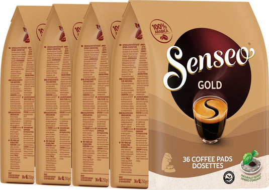 Senseo gold koffiepads - intensiteit 5 9 - 4 x 36 pads