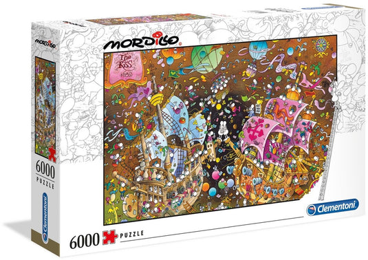 Clementoni - puzzel - 6000 stukjes - mordillo - the kiss - puzzel voor volwassenen - special series license