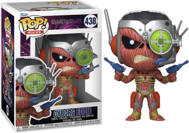 Funko iron maiden cyborg eddie rocks! (somewhere in time) vinyl figur 438 unisex pop! - meerkleurig - standard
