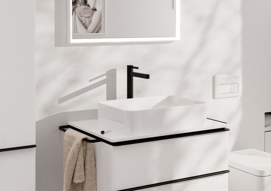 Hansgrohe finoris - wastafelmengkraan - ééngreeps bediening - met afvoerplug - 260mm - mat zwart