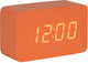 Karlsson wekker spry tube - oranje - 10x4.3x5.9cm - scandinavisch - wekker voor slaapkamer - wekkers