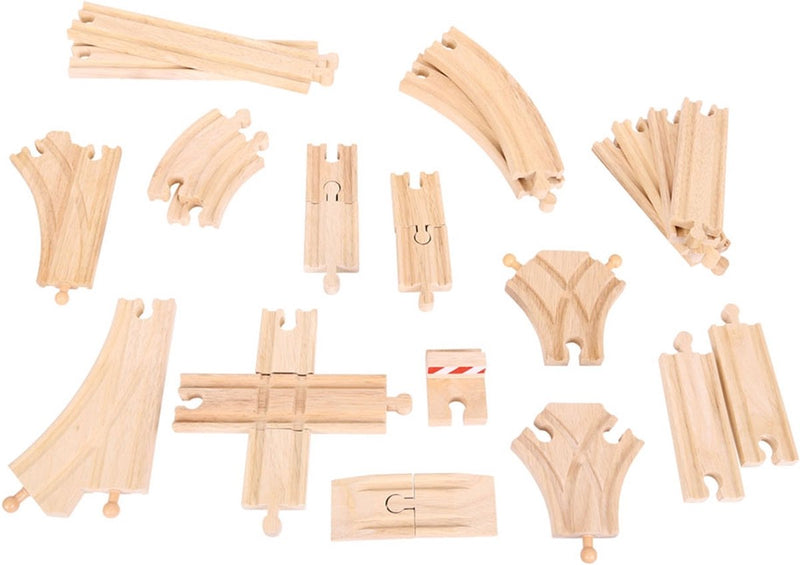 Load image into Gallery viewer, Bigjigs houten rails uitbreidingsset, 25dlg.
