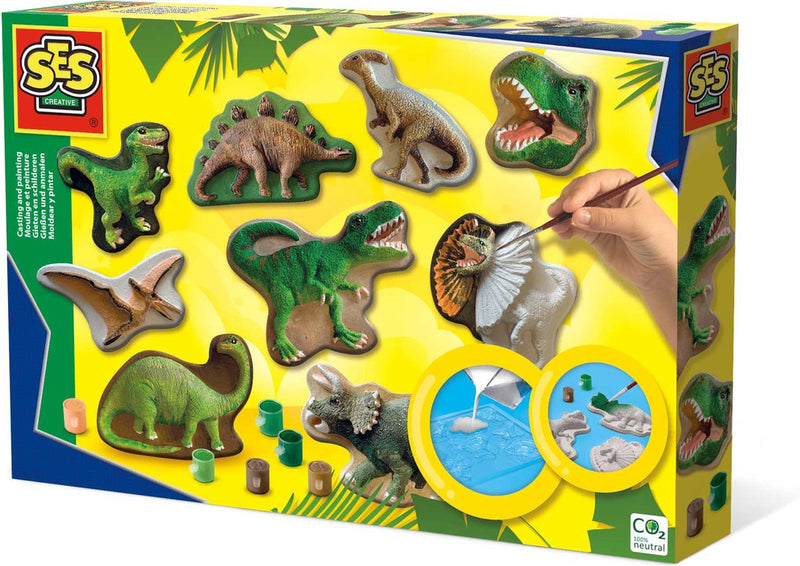 Afbeelding laden in galerijviewer, Ses creative ses gips gieten en schilderen - dinowereld
