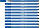 Stabilo pen 68 - premium viltstift - donkerblauw - doos 10 stuks