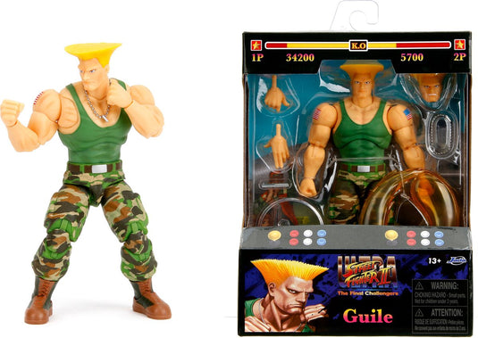 Jada toys ultra street fighter ii: the final challengers action figure 1 12 guile 15 cm action figuur