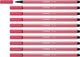 Stabilo pen 68 - premium viltstift - aardbeien rood - doos 10 stuks