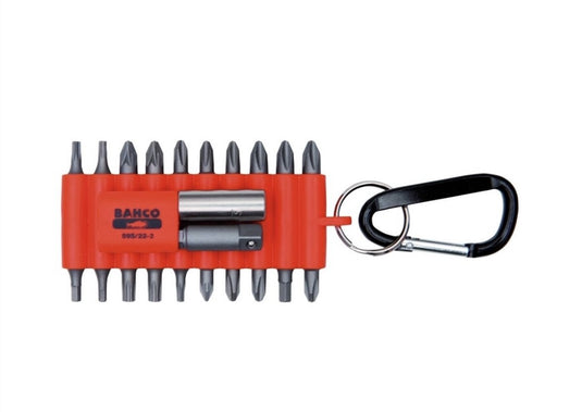 Bahco 59s 22-2 standaard schroevendraaierbitset, bithouder en bithouderadapter 1 4 - 22 stuks