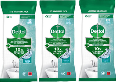 Dettol antibacteriële doekjes multi-oppervlak ocean - 3 x 110 stuks - voordeelverpakking