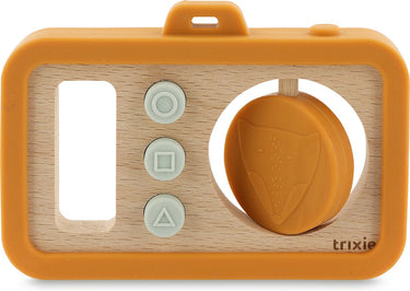 Trixie baby camera van hout en silicone - mr. fox - eerste speelgoed voor baby - kraamcadeau - baby cadeau