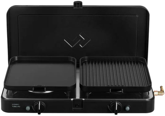 Cadac dometic 2 cook turbo ffd deluxe – lichtgewicht 2-pits kooktoestel – turbobranders – incl. grill- bakplaat