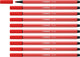 Stabilo pen 68 - premium viltstift - karmijnrood - doos 10 stuks