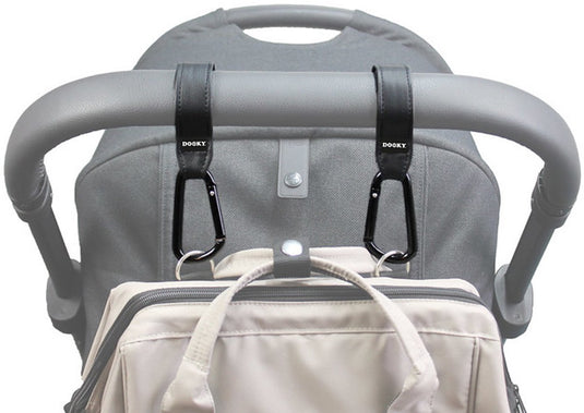 Dooky buggy kinderwagen haak klein 2 stuks - zwart