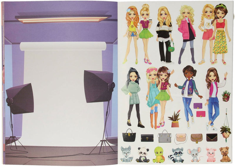 Load image into Gallery viewer, Grafix besties stickerboek dress me up
