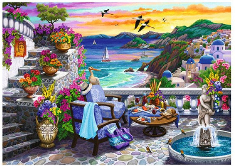 Load image into Gallery viewer, Ravensburger puzzel santorini sunset - legpuzzel - 300 large format stukjes
