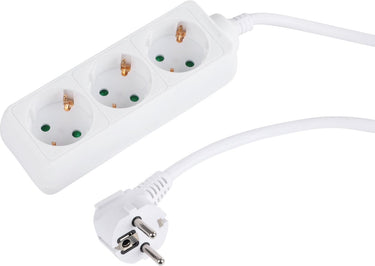 Q-link stekkerdoos - 3-voudig - randaarde - 3 x 1.5 mmâ² - 3 m - wit