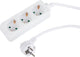 Q-link stekkerdoos - 3-voudig - randaarde - 3 x 1.5 mmâ² - 3 m - wit