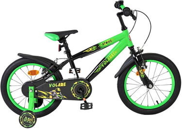 Volare strike kinderfiets - jongens - 16 inch - zwart groen - twee handremmen